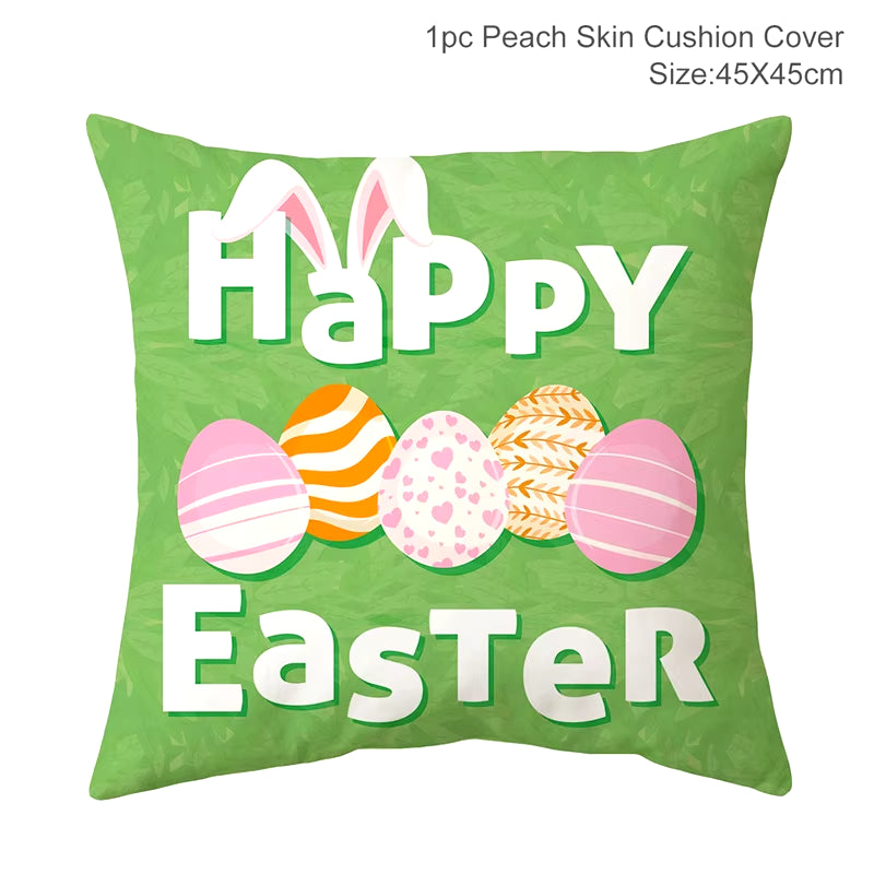 Happy Easter Decoration for Home Easter Rabbit Eggs Pillowcase Bunny Easter Party Decoration Supplies Easter Party Favor Gift
