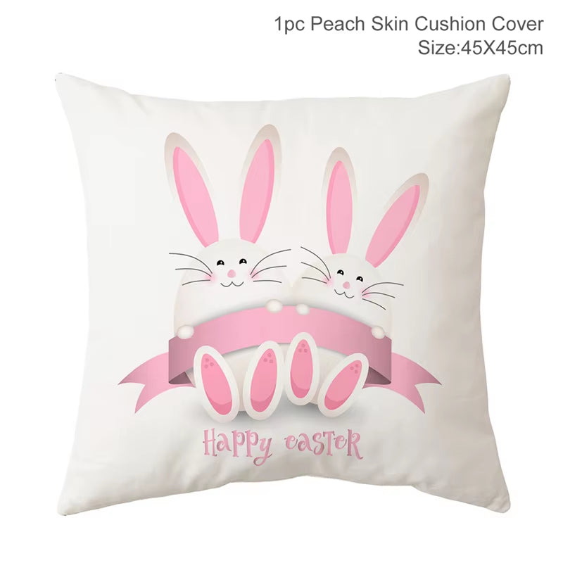 Happy Easter Decoration for Home Easter Rabbit Eggs Pillowcase Bunny Easter Party Decoration Supplies Easter Party Favor Gift