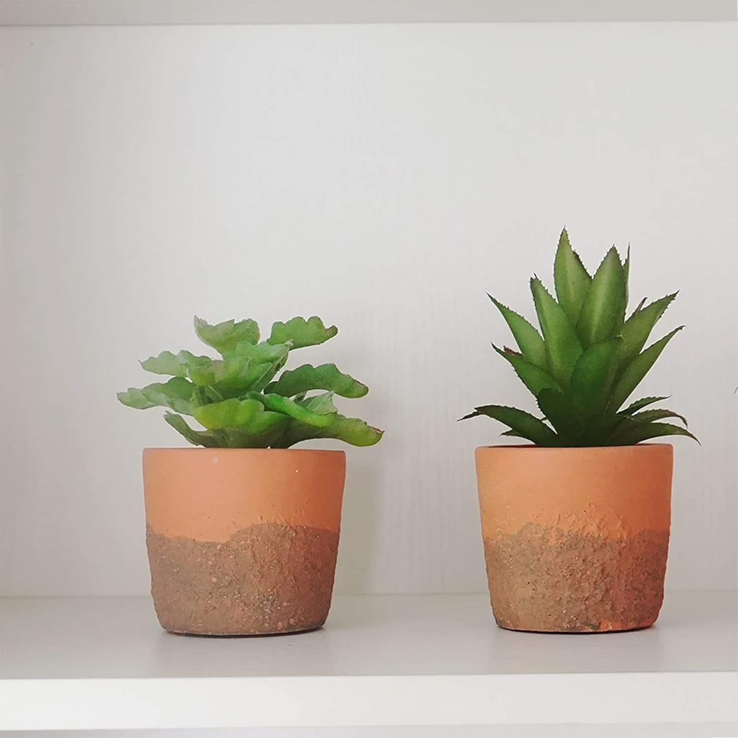 Artificial Plants Faux Plants Potted Plants for Home Office Kitchen Farmhouse Decoration Artificial Succulent Plants Potted, Assorted Decorative Faux Succulent Potted (Set 1)