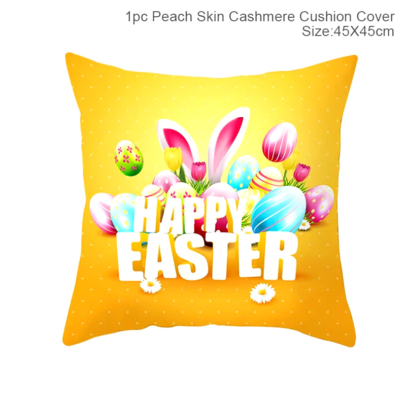 Happy Easter Decoration for Home Easter Rabbit Eggs Pillowcase Bunny Easter Party Decoration Supplies Easter Party Favor Gift