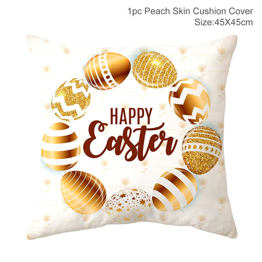 Happy Easter Decoration for Home Easter Rabbit Eggs Pillowcase Bunny Easter Party Decoration Supplies Easter Party Favor Gift