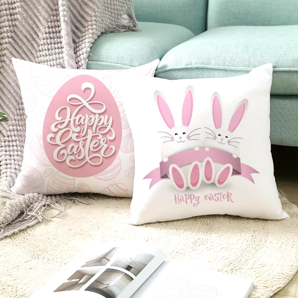 Happy Easter Decoration for Home Easter Rabbit Eggs Pillowcase Bunny Easter Party Decoration Supplies Easter Party Favor Gift
