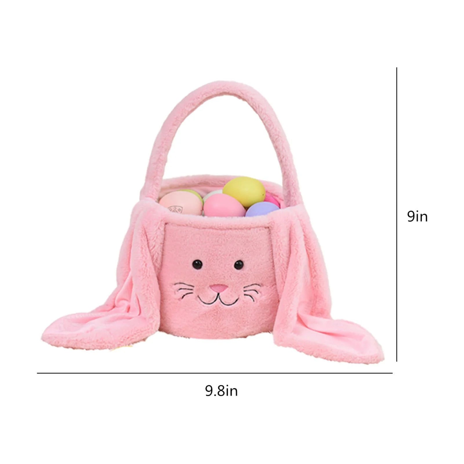 Easter Basket Plush Easter Bunny Long Ears Bags Easter Basket Rabbit Buckets Easter Tote Bags Children Gift Storage Handbag Easter Basket Stuffers