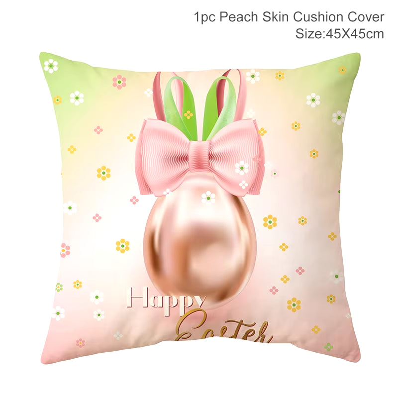 Happy Easter Decoration for Home Easter Rabbit Eggs Pillowcase Bunny Easter Party Decoration Supplies Easter Party Favor Gift