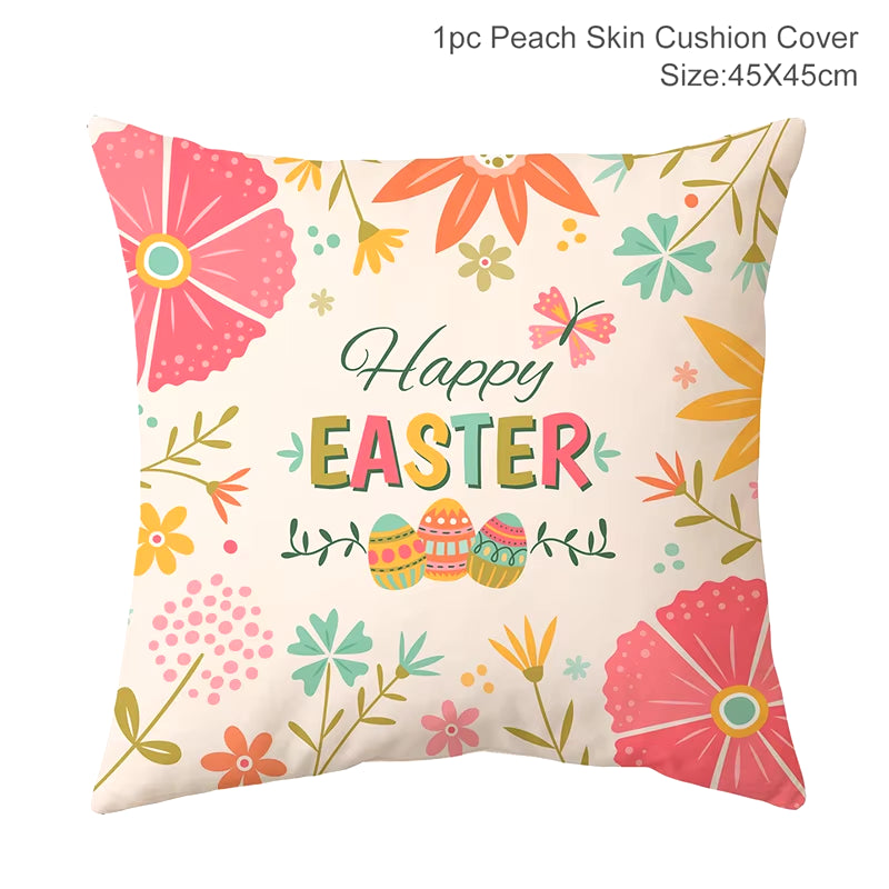 Happy Easter Decoration for Home Easter Rabbit Eggs Pillowcase Bunny Easter Party Decoration Supplies Easter Party Favor Gift