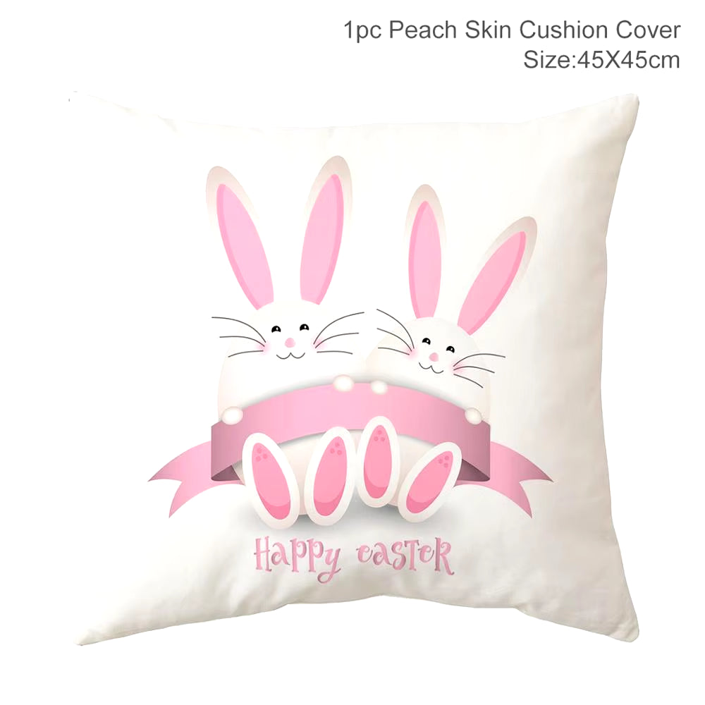 Happy Easter Decoration for Home Easter Rabbit Eggs Pillowcase Bunny Easter Party Decoration Supplies Easter Party Favor Gift