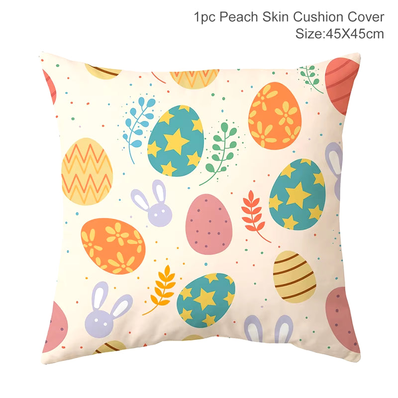 Happy Easter Decoration for Home Easter Rabbit Eggs Pillowcase Bunny Easter Party Decoration Supplies Easter Party Favor Gift