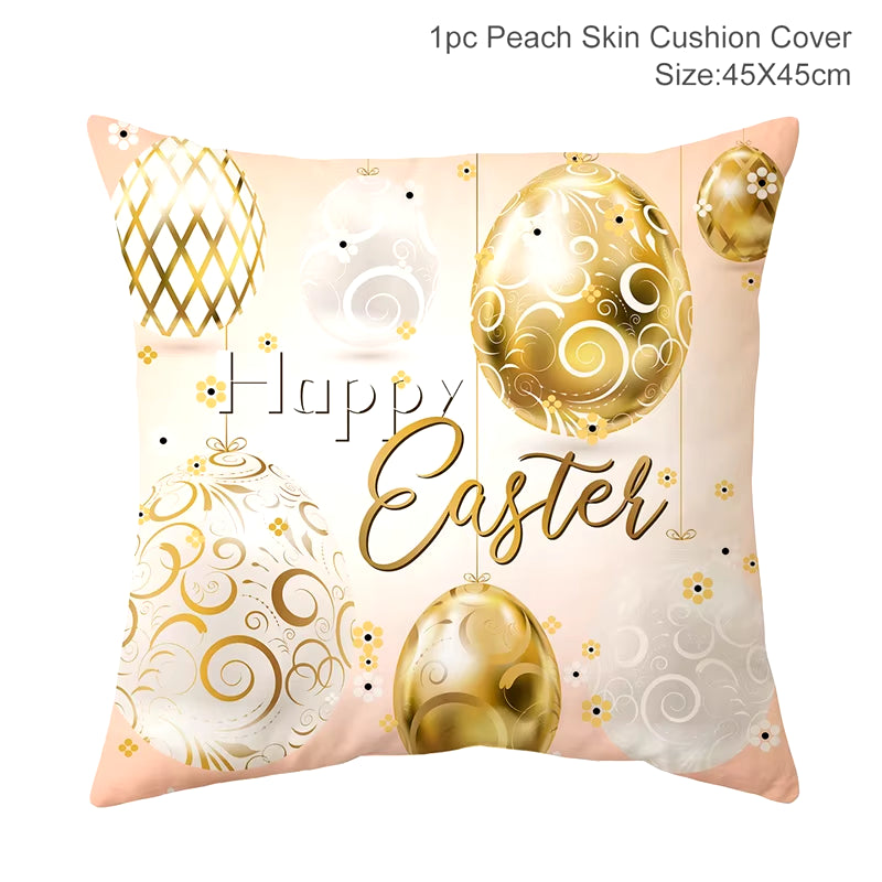 Happy Easter Decoration for Home Easter Rabbit Eggs Pillowcase Bunny Easter Party Decoration Supplies Easter Party Favor Gift