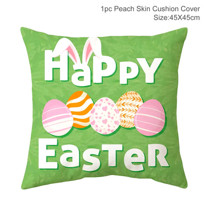 Happy Easter Decoration for Home Easter Rabbit Eggs Pillowcase Bunny Easter Party Decoration Supplies Easter Party Favor Gift