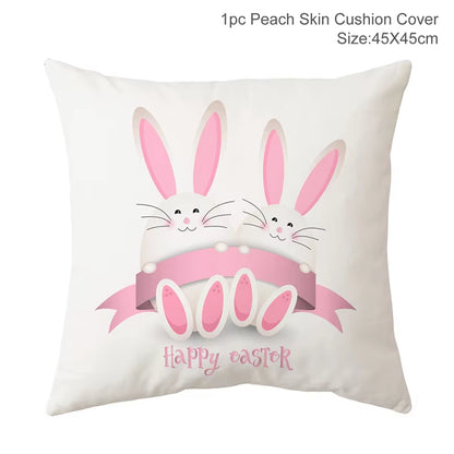 Happy Easter Decoration for Home Easter Rabbit Eggs Pillowcase Bunny Easter Party Decoration Supplies Easter Party Favor Gift