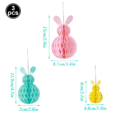 Easter Banner Easter Sign Garlands Rabbit Swirl Hanging Decoration Easter Egg Carrot Bunny Banner Happy Easter Party Decorations