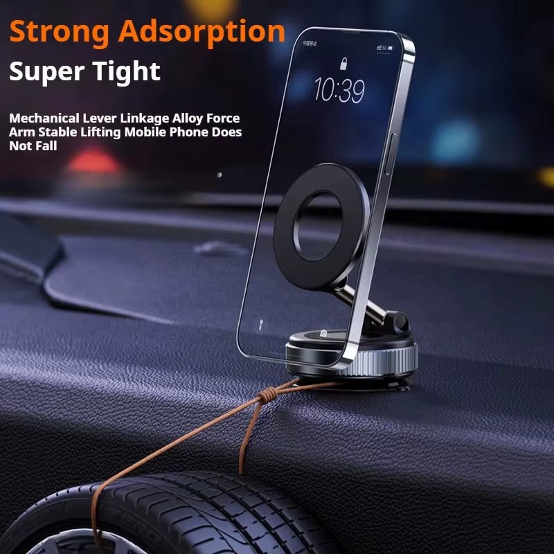 For Magsafe Car Phone Holder Suction Cup Vacuum Magnetic Phone Hholder 360° Rotatable and Foldable Phone Holder