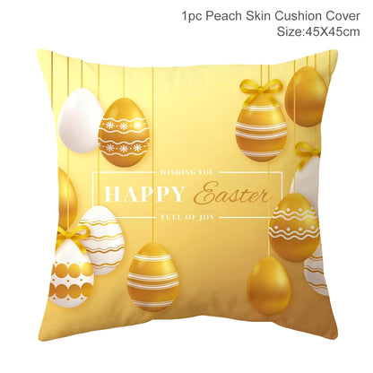 Happy Easter Decoration for Home Easter Rabbit Eggs Pillowcase Bunny Easter Party Decoration Supplies Easter Party Favor Gift