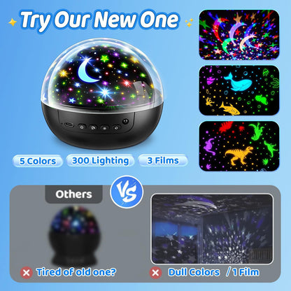 Night Light for Kids, 93 Lighting+3 Films Kids Night Light Projector, Remote+Dim