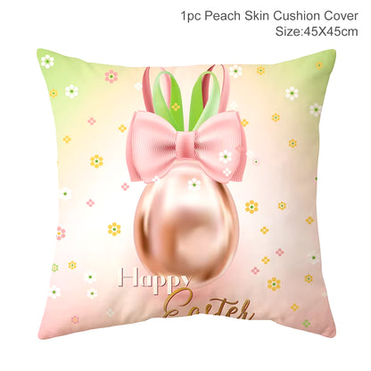 Happy Easter Decoration for Home Easter Rabbit Eggs Pillowcase Bunny Easter Party Decoration Supplies Easter Party Favor Gift