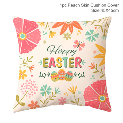 Happy Easter Decoration for Home Easter Rabbit Eggs Pillowcase Bunny Easter Party Decoration Supplies Easter Party Favor Gift