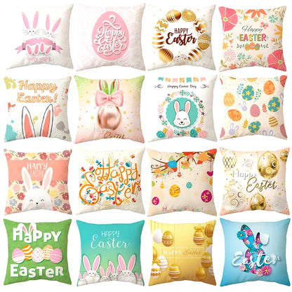 Happy Easter Decoration for Home Easter Rabbit Eggs Pillowcase Bunny Easter Party Decoration Supplies Easter Party Favor Gift