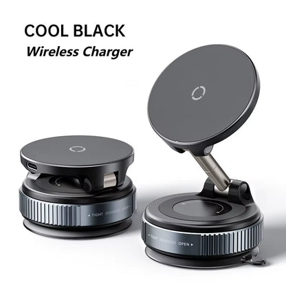 For Magsafe Car Phone Holder Suction Cup Vacuum Magnetic Phone Hholder 360° Rotatable and Foldable Phone Holder