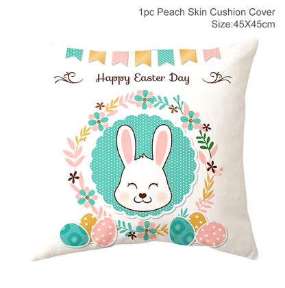 Happy Easter Decoration for Home Easter Rabbit Eggs Pillowcase Bunny Easter Party Decoration Supplies Easter Party Favor Gift